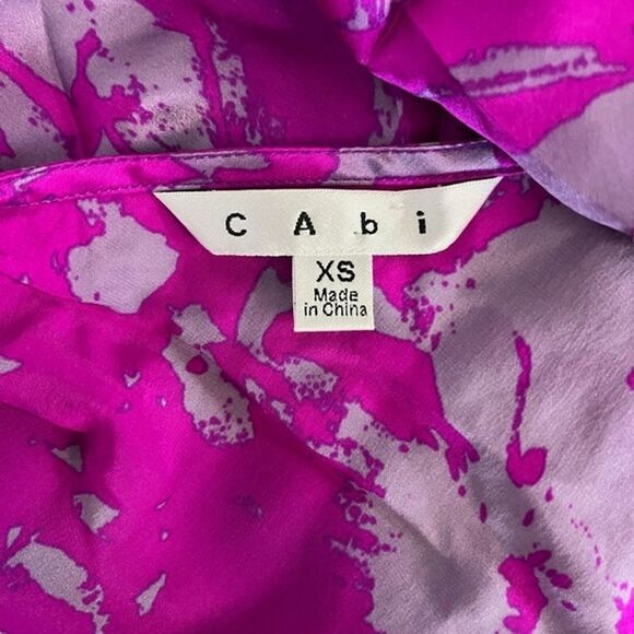 CABI FIT TO BE TIED Whimsigoth Purple Sleeveless Fairy Top 100% Silk Shirt XS - Picture 15 of 16